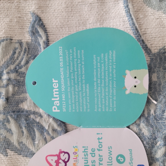 Squishmallows Fuzzamallows | 12” Palmer the Mint Green Goat - Picture 9 of 9